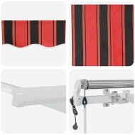 Сгъваем навес Оранжево и кафяво 400 × 350 cm текстил