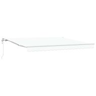 Сгъваем навес Бяло 400 × 350 cm текстил