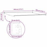 Ръчен сгъваем навес Многоцветен 450 × 300 cm