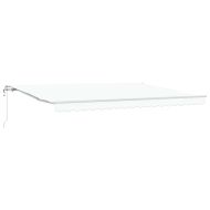 Електрически разтегателен навес Бял 450 × 300 cm