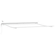 Сгъваем навес Оранжево и кафяво 500 × 300 cm Полиестер и метал