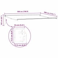 Сенник Оранжево и кафяво 500 x 300 x 165 см Полиестер и метал