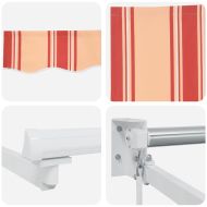 Сенник Жълт и оранжев 500 x 300 x 165 см Полиестер и метал