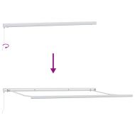 Сгъваем навес Жълт и оранжев 500 × 300 cm Текстил и Метал