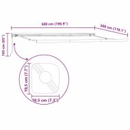 Сгъваем навес Многоцветен 500 × 300 cm Текстил и Метал