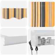 Сенник Многоцветен 500 × 300 cm Полиестер и алуминий