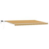 Сгъваем навес Многоцветен 500 × 350 cm Текстил и стомана