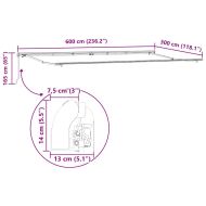 Сгъваем навес Оранжево и кафяво 600 × 300 cm