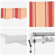 Електрически разтегателен навес Жълт и оранжев 600 × 300 cm