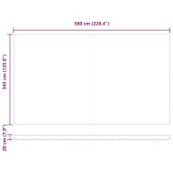 Сгъваем навес Многоцветен 600 × 350 cm Полиестер и алуминий