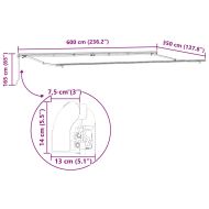 Сгъваем навес Многоцветен 600 × 350 cm Полиестер и алуминий