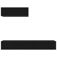 Комплект ТВ шкаф 3 pcs Черния дъб Инженерно дърво