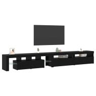 ТВ шкаф 3 pcs Черния дъб 290 x 36,5 x 40 см Инженерно дърво