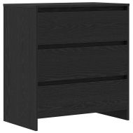 Служебен шкаф 2 pcs Черно 70 x 41 x 75 см Инженерно дърво