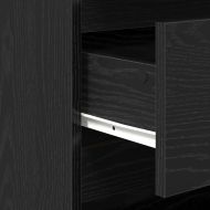 Служебен шкаф 2 pcs Черно 70 x 41 x 75 см Инженерно дърво