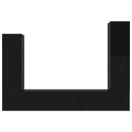 Комплект ТВ шкаф 4 pcs Черния дъб Инженерно дърво