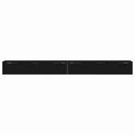 Стенно монтиран шкаф 2 pcs Черния дъб 102 x 30 x 20 см