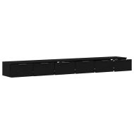 Стенно монтиран шкаф 2 pcs Черния дъб 102 x 30 x 20 см