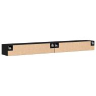 Стенно монтиран шкаф 2 pcs Черния дъб 102 x 30 x 20 см