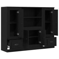 Висок шкаф Черния дъб 132 x 35.5 x 103.5 см Инженерно дърво