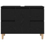 Комплект мебели за баня Монтиране на стена 3 pcs Черния дъб