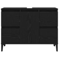 Комплект мебели за баня Монтиране на стена 3 pcs Черния дъб