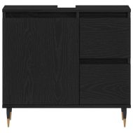 Комплект мебели за баня 3 pcs Черния дъб 30 x 30 x 190 см