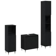 Комплект мебели за баня 3 pcs Черния дъб 30 x 30 x 190 см