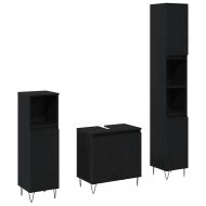 Комплект мебели за баня 3 pcs Черния дъб 30 x 30 x 190 см