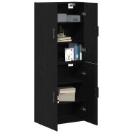 Стенно шкафче 2 pcs Черния дъб 69,5 x 34 x 90 см