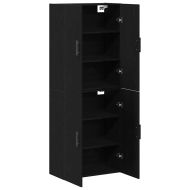Стенно шкафче 2 pcs Черния дъб 69,5 x 34 x 90 см
