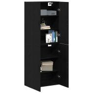 Стенно шкафче 2 pcs Черния дъб 69,5 x 34 x 90 см