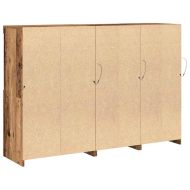 LED конзолна маса Старо дърво 142,5 x 37 x 100 см