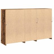 LED конзолна маса Старо дърво 162 x 37 x 100 см Инженерно дърво