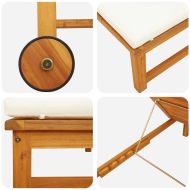 Шезлонг 2 pcs Кафяво 202 x 53 x 89 см Солидно акациево дърво