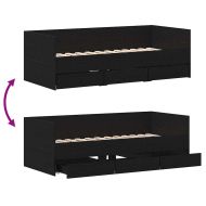 Легло-диван с таблото Черния дъб 90 x 190 cm Инженерно дърво