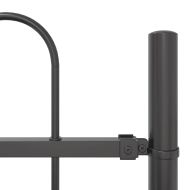 Градска ограда 4 pcs Сив 6,8 x 0,6 м Прахово боядисана стомана