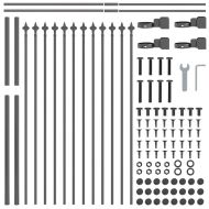 Градска ограда WOERDEN 6 бр. 10,2 x 1,2 м Сив