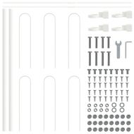 Градска ограда 8 pcs Бяло 13,6 x 0,6 м