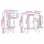 Комплект мебели за баня 2 pcs Кафяво Масивна борова дървесина