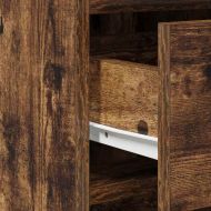 Тоалетка с врата 2 pcs Кафяво 50 x 41 x 135 см Инженерно дърво