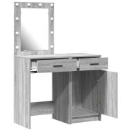Тоалетка 2 бр. Сив 50 x 41 x 135 см Инженерна дървесина