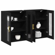 Стенни шкафове 2 pcs Черния дъб 69,5 x 34 x 90 см