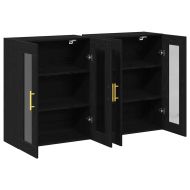 Стенни шкафове 2 pcs Черния дъб 69,5 x 34 x 90 см