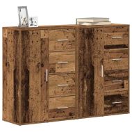 Служебен шкаф 2 pcs Старо дърво 60 x 31 x 84 см Инженерно дърво