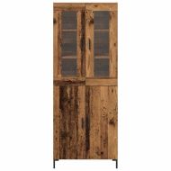 Висок шкаф 2 pcs Старо дърво 69,5 x 34 x 180 см Инженерно дърво