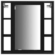 Комплект мебели за баня с рафт 3 pcs Черния дъб Инженерно дърво