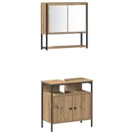 Комплект мебели за баня 4 pcs дъб артизан Инженерно дърво