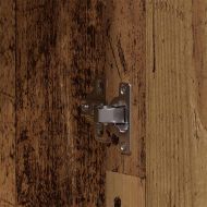 Комплект мебели за баня с врата 4 pcs Кафяво 33 x 33 x 185.5 см