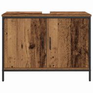 Комплект мебели за баня с рафт 4 pcs Кафяво Инженерно дърво